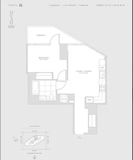 $7,450 | 222 East 44th Street, Unit 29G | Midtown East