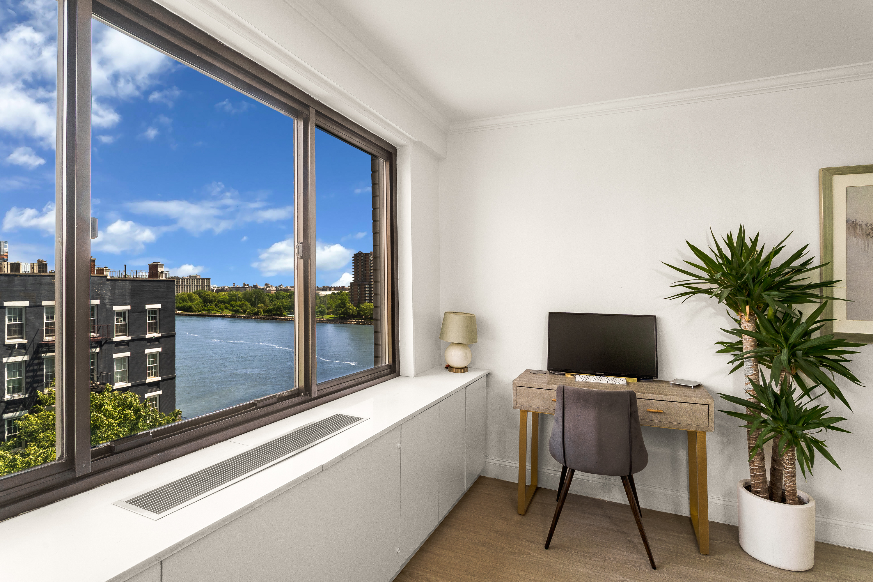 530 East 72nd Street, Unit 7C Manhattan, NY 10021 - Photo 7 of 17 a living room with furniture and a potted plant