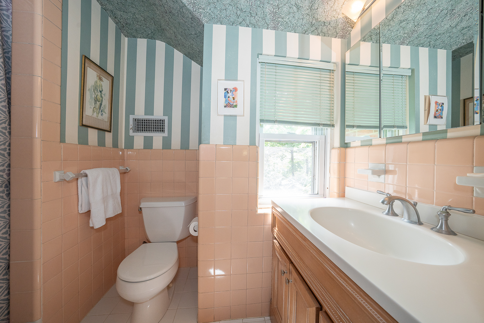 519 Mercer Road Merion Station, PA 19066 - Photo 37 of 58 a bathroom with a sink and a large mirror