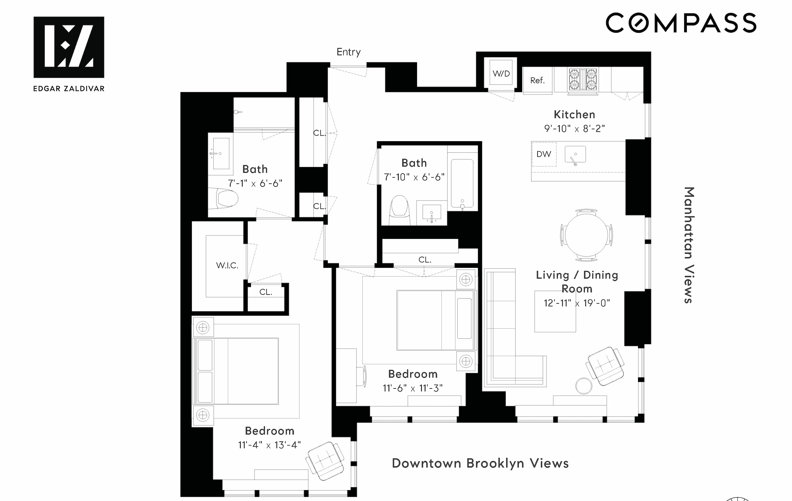 388 Bridge Street, Unit 35G Brooklyn, NY 11201 - Photo 27 of 27 a picture of a wall with a white wall and a picture
