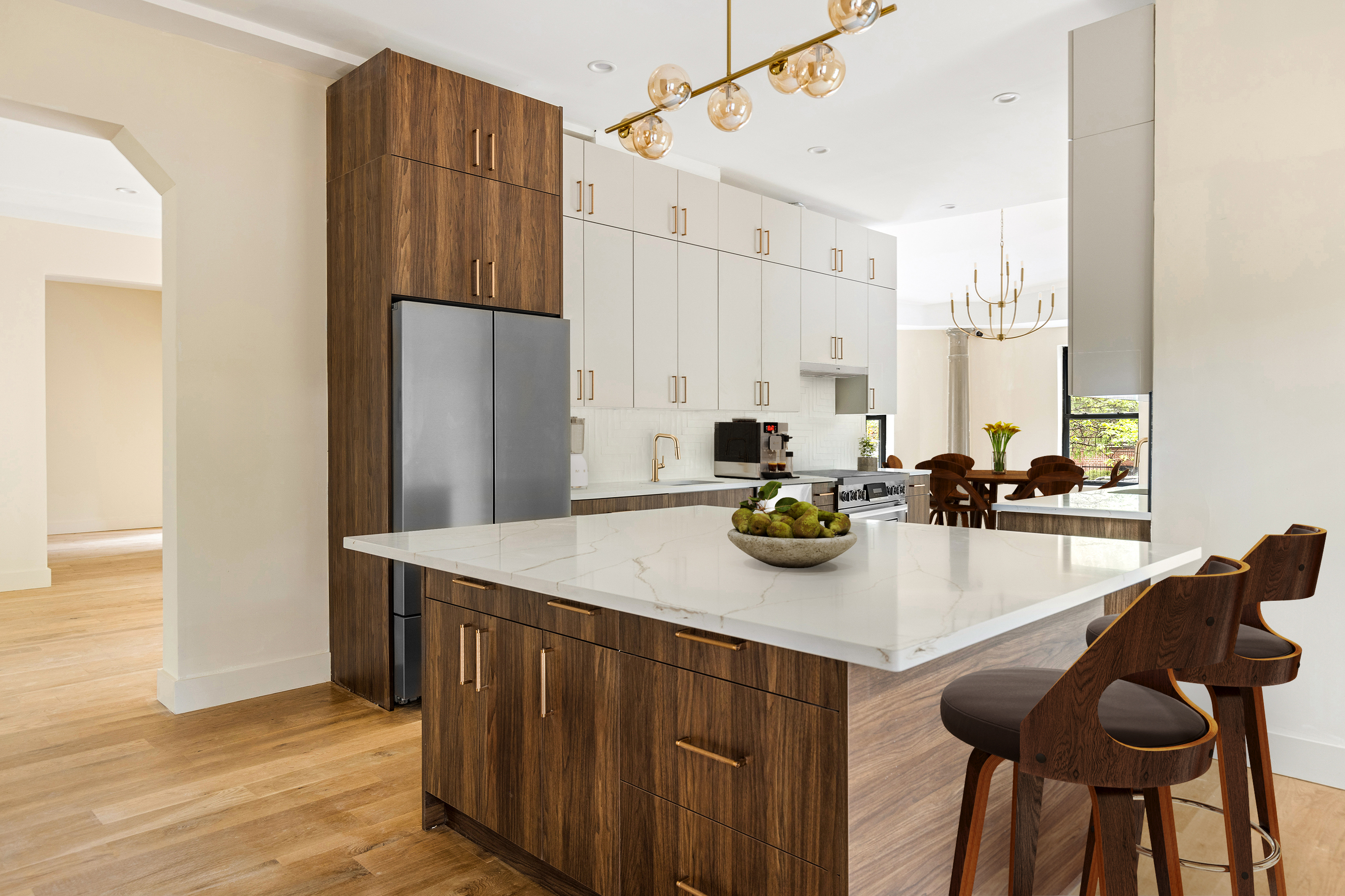 695 East 21st Street Brooklyn, NY 11210 - Photo 3 of 24 a kitchen with sink and refrigerator