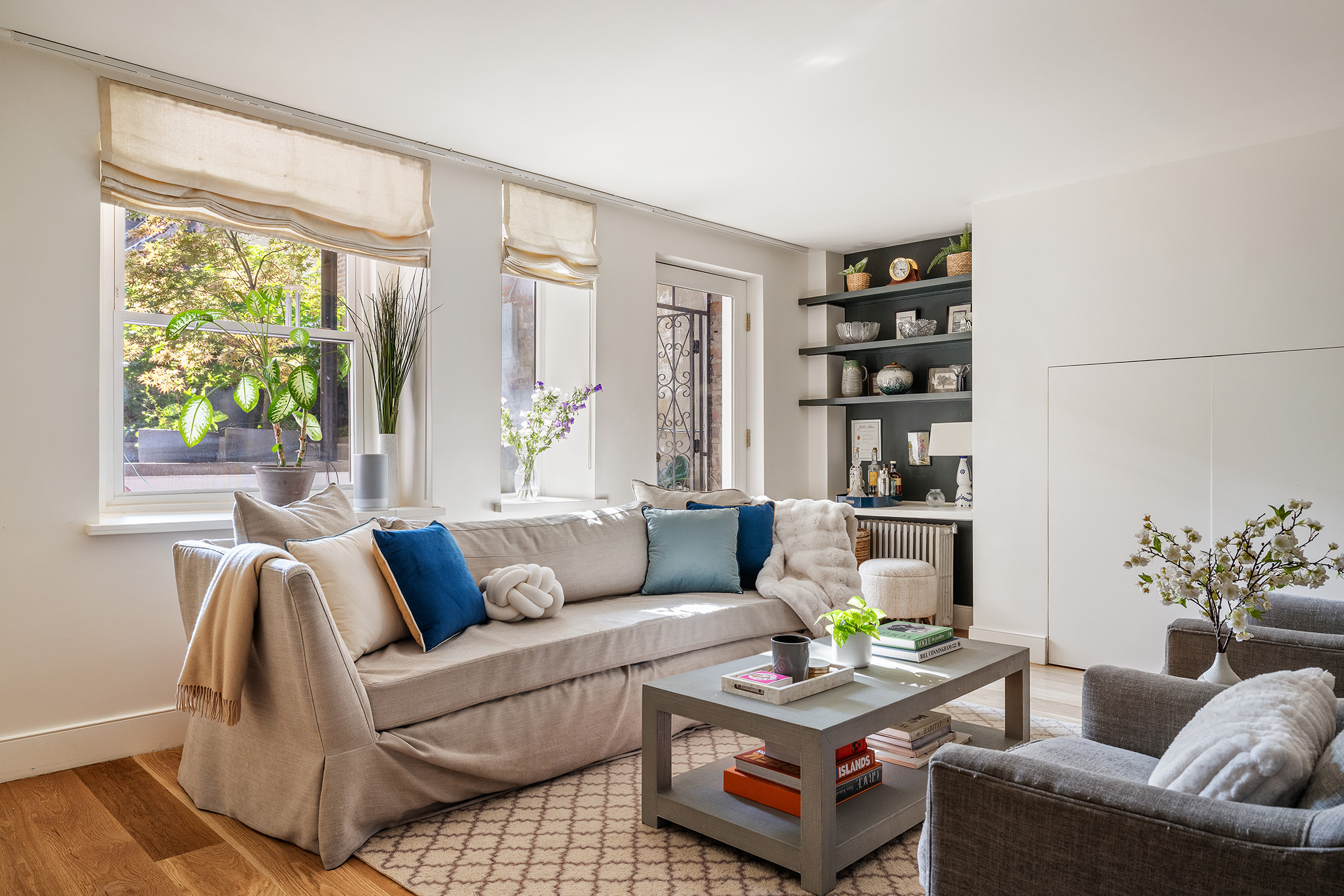 417 Clinton Street, Unit 1 Brooklyn, NY 11231 - Photo 4 of 18 a living room with furniture and a large window
