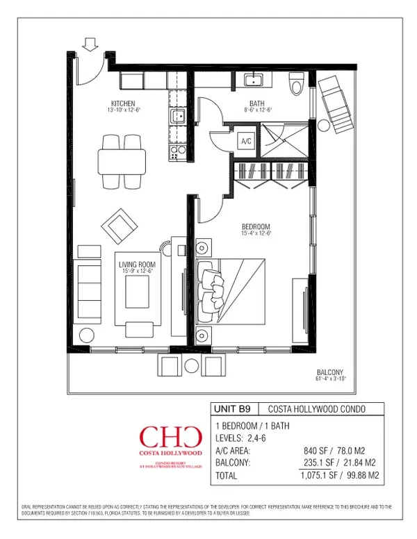 $549,000 | 777 North Ocean Drive, Unit N407, Hollywood, FL 33019