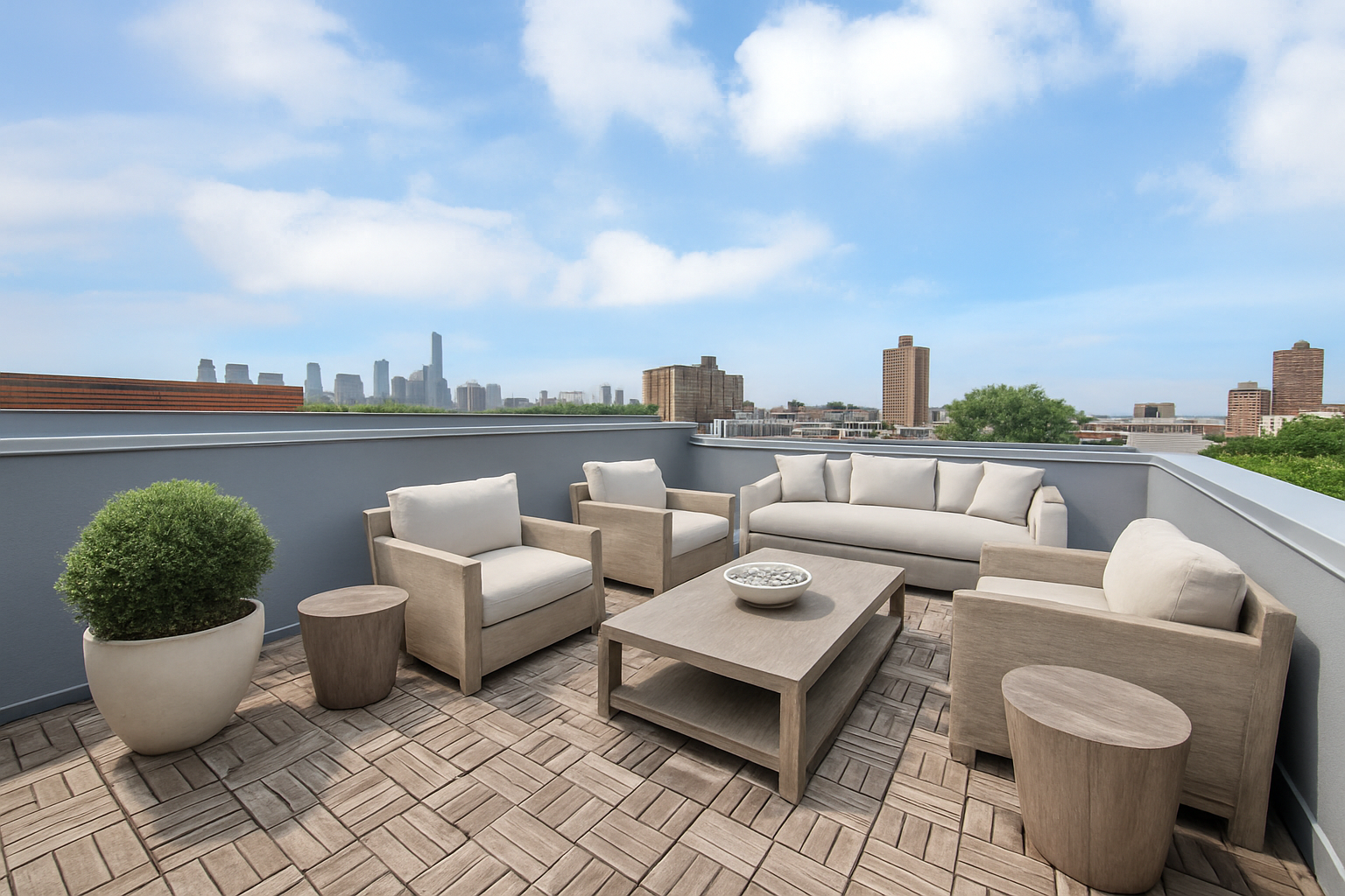 27 Quincy Street, Unit 4D Brooklyn, NY 11238 - Photo 2 of 8 a view of a terrace with furniture