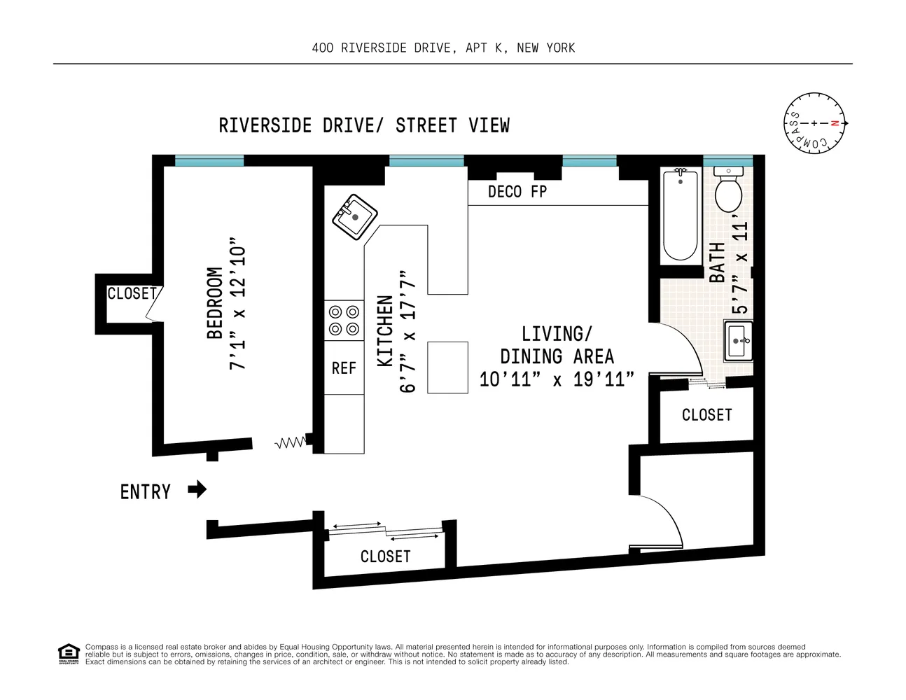 $425,000 | 400 Riverside Drive, Unit K | Morningside Heights