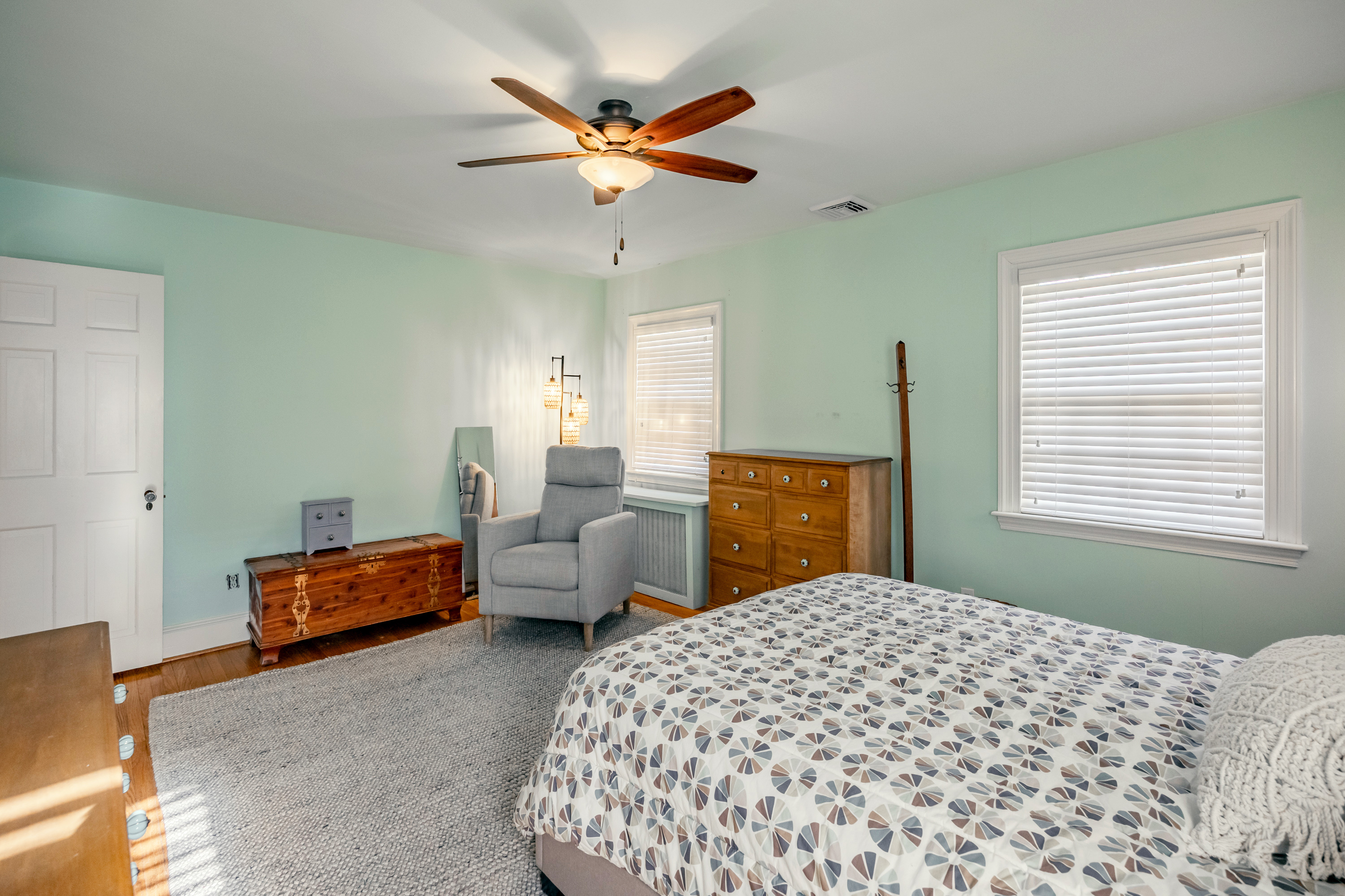 14 Decatur Road Havertown, PA 19083 - Photo 25 of 43 a bedroom with a bed and a chandelier