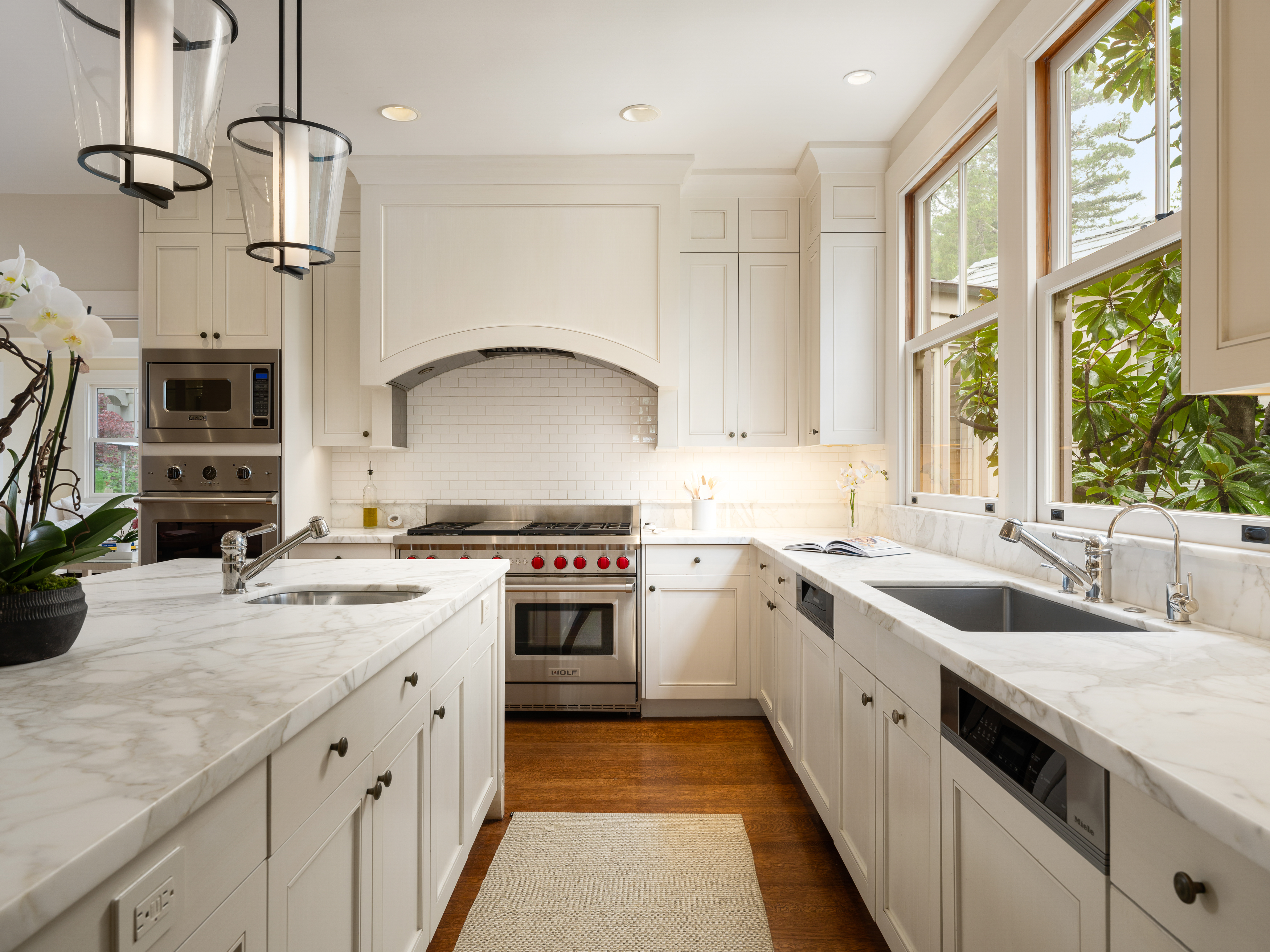 37 Upper Road Ross, CA 94957 - Photo 24 of 68 a kitchen with a sink stove and cabinets