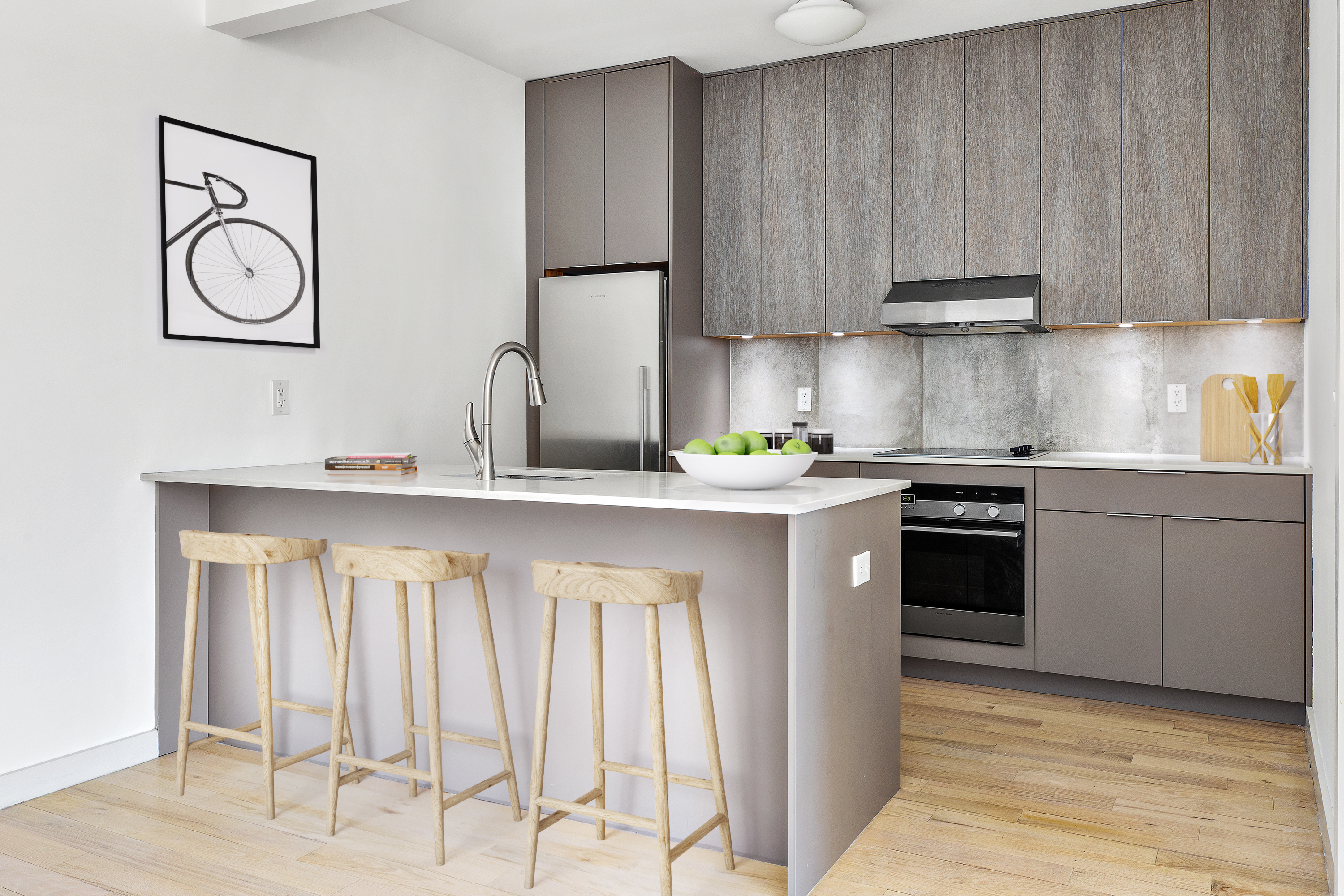328 Central Avenue, Unit 3B Brooklyn, NY 11221 - Photo 3 of 11 a kitchen with appliances cabinets and a sink