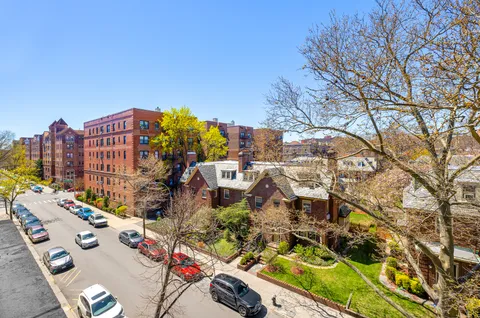 a front view of a building
