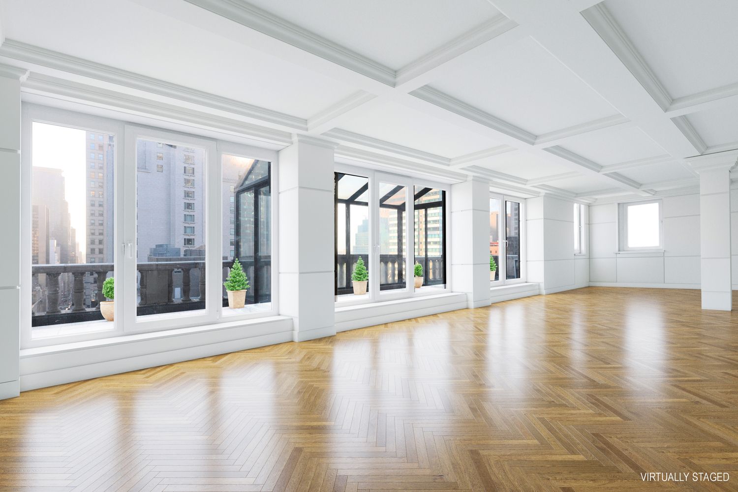 465 Park Avenue, Unit 25EW Manhattan, NY 10022 - Photo 2 of 9 a view of an empty room with wooden floor and a window