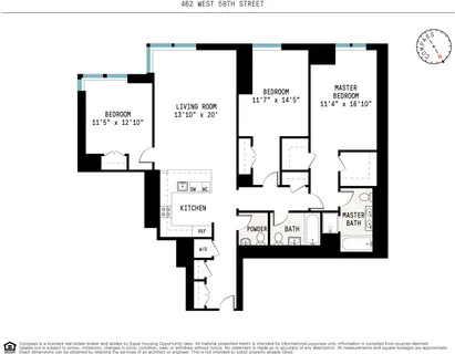 $2,195,000 | 462 West 58th Street, Unit 5A | Hell's Kitchen