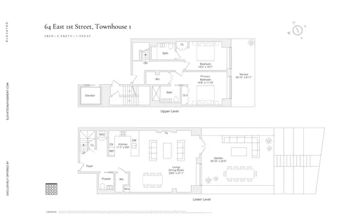 $3,350,000 | 64 East 1st Street, Unit TH1 | East Village
