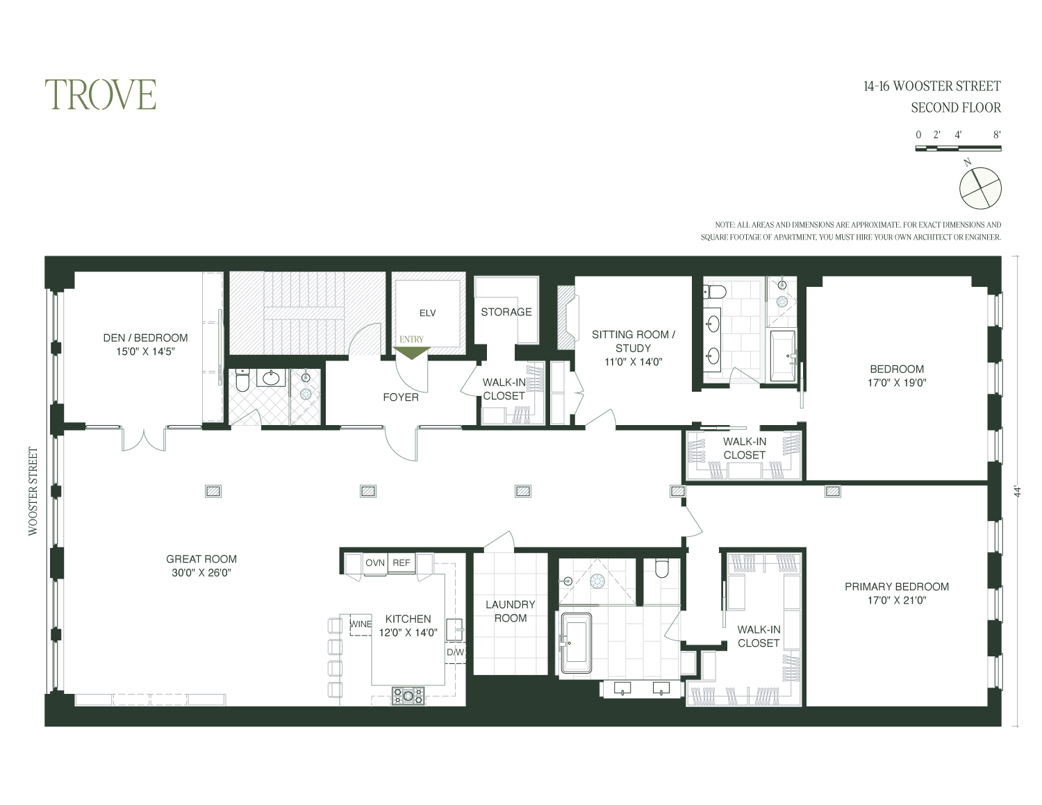 14-16 Wooster Street, Unit 2 Manhattan, NY 10013 - Photo 22 of 22 a picture of a black and white photo