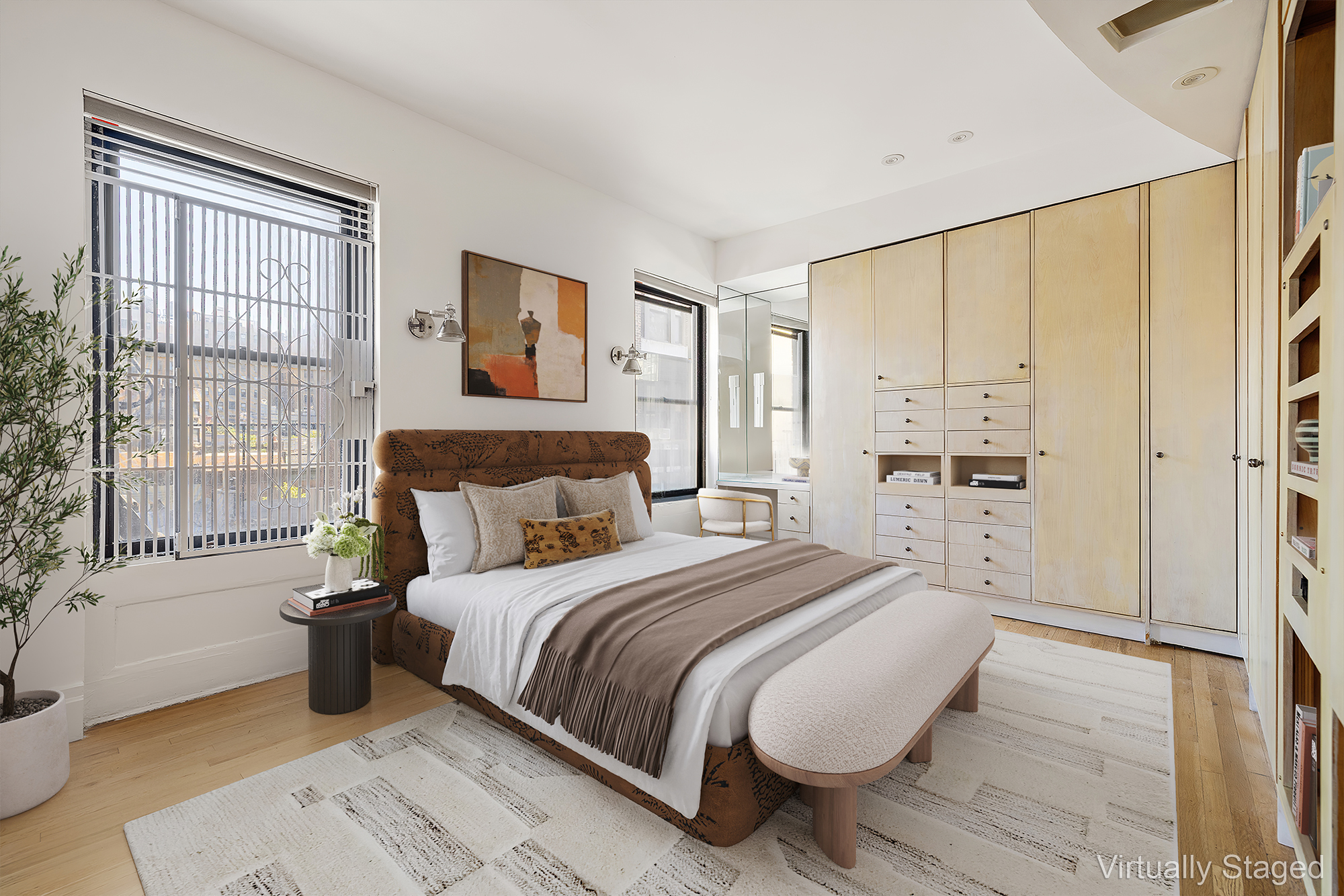 327 West 83rd Street, Unit 6B Manhattan, NY 10024 - Photo 8 of 13 a bedroom with a bed and wooden floor