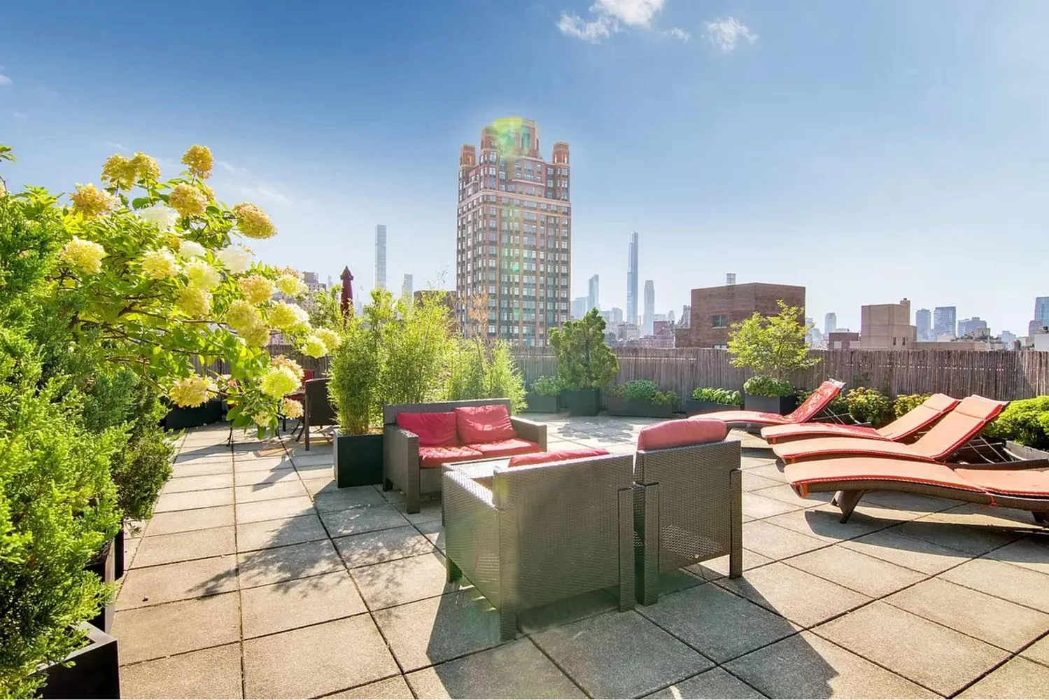 a outdoor space with patio area