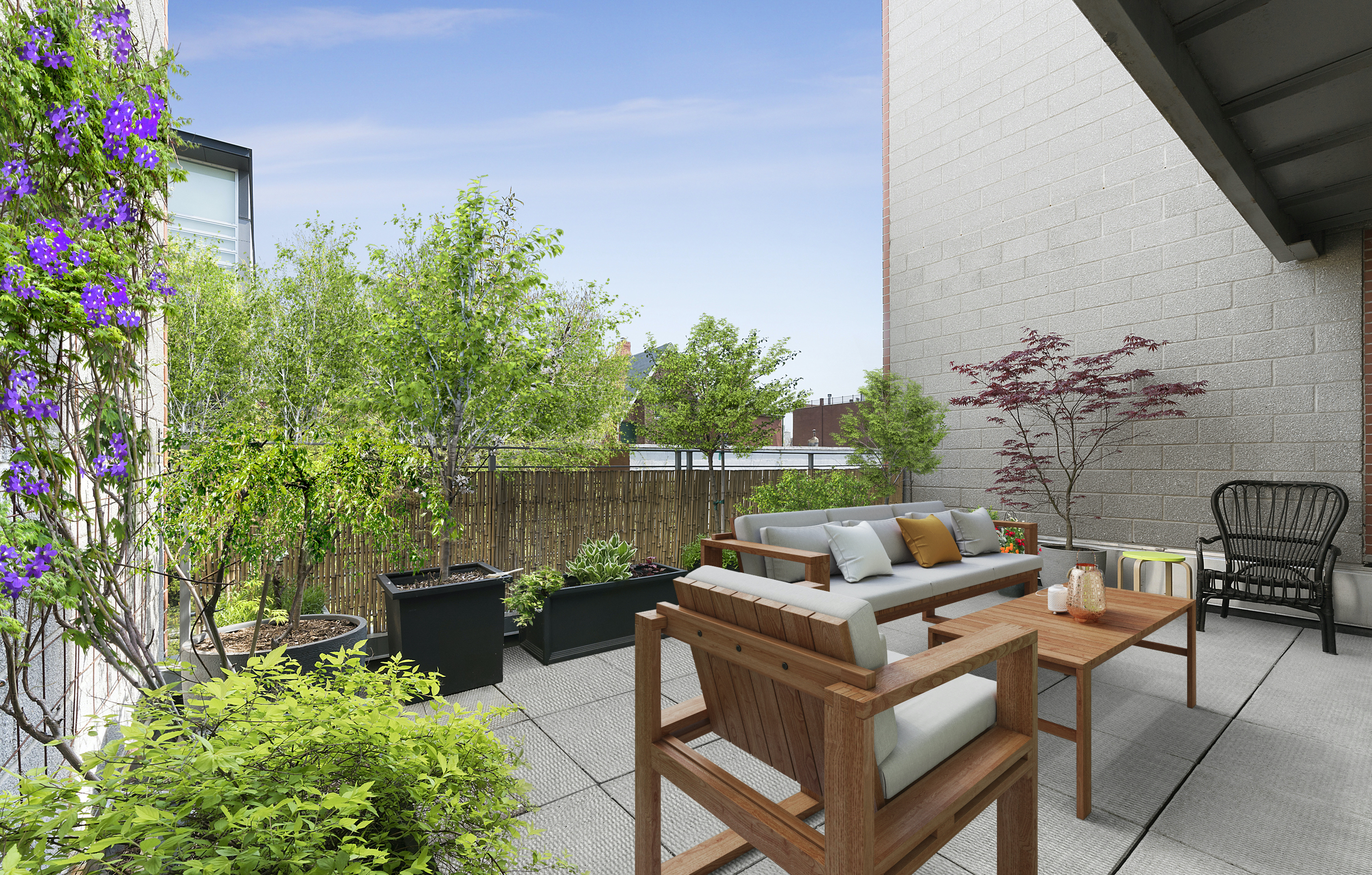 191 Luquer Street, Unit 3B Brooklyn, NY 11231 - Photo 6 of 7 a view of a backyard with sitting area