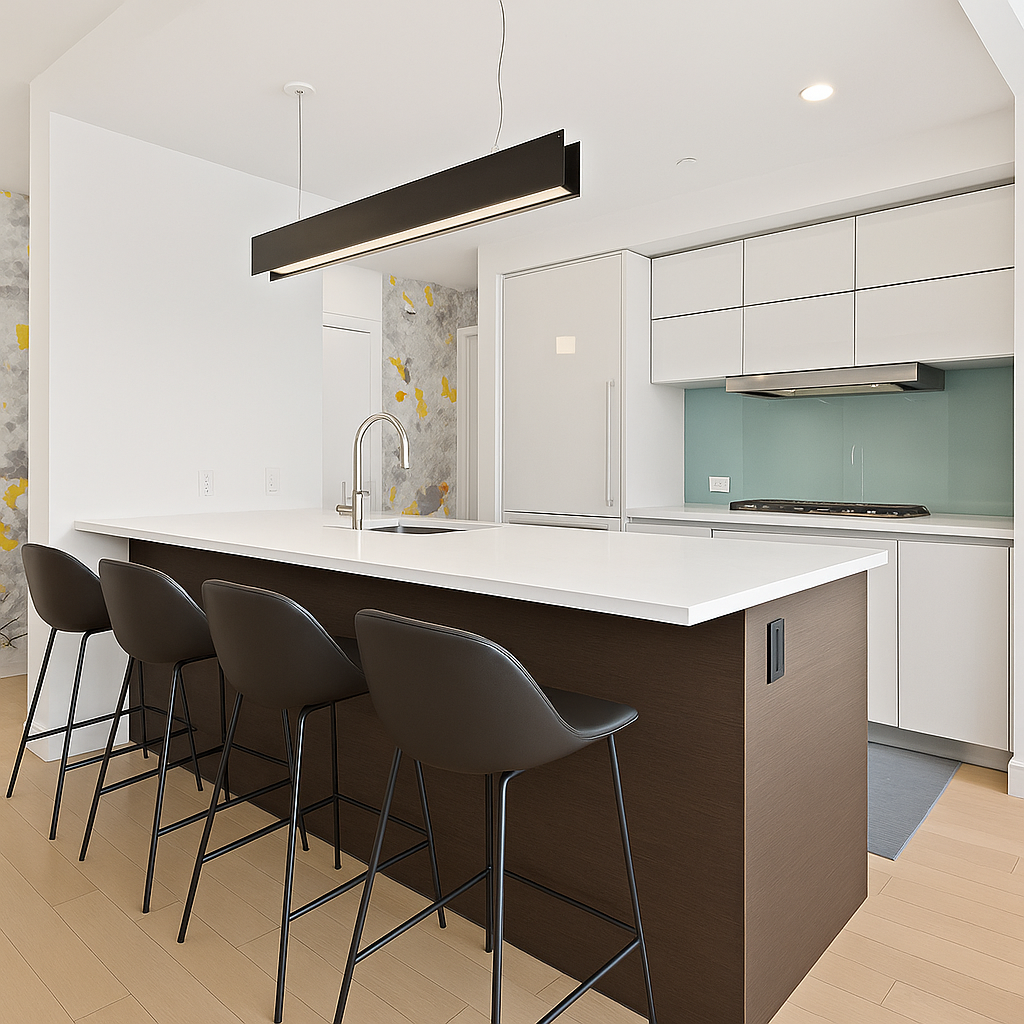 22 North 6th Street, Unit 7I Brooklyn, NY 11249 - Photo 2 of 19 a kitchen with a table and chairs in it