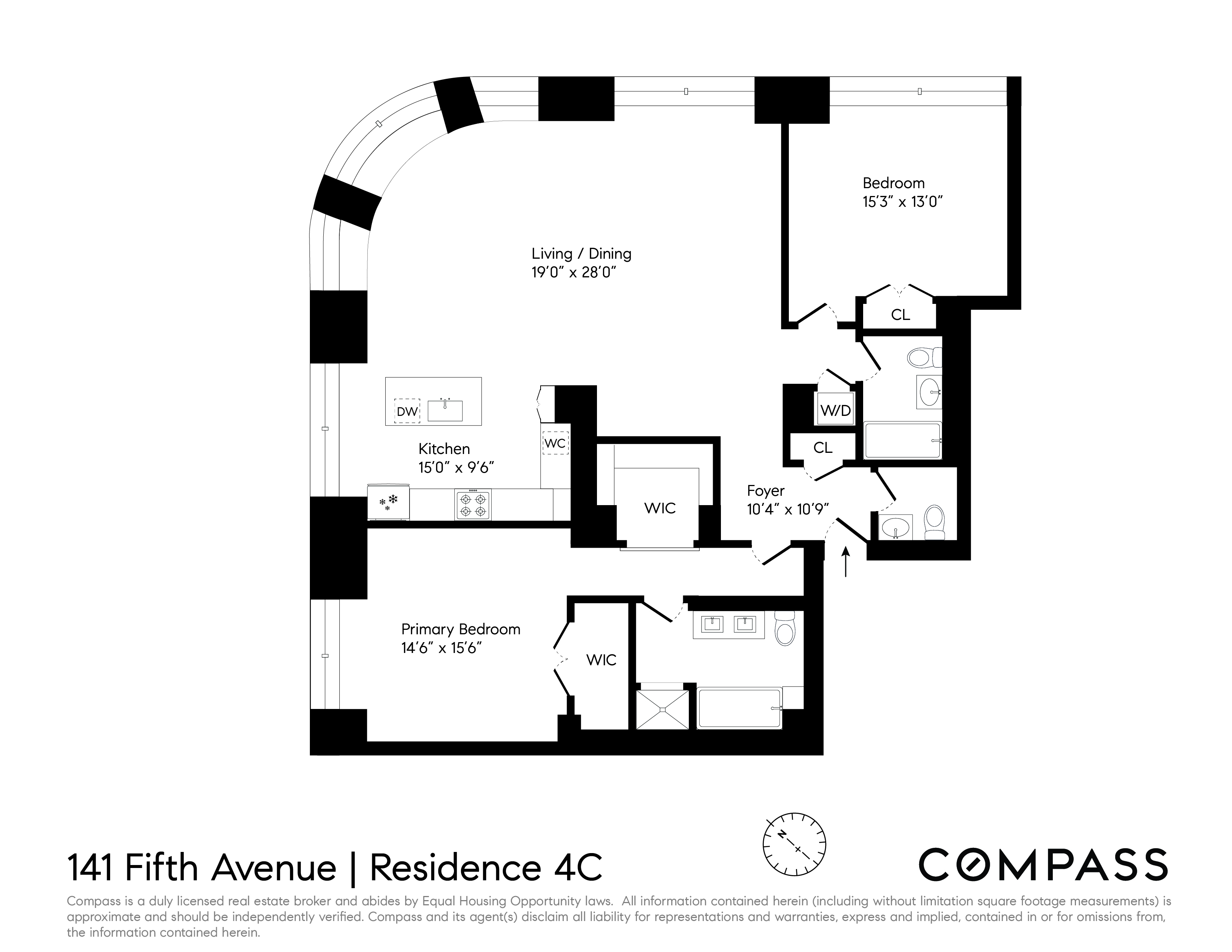 141 5th Avenue, Unit 4C Manhattan, NY 10010 - Photo 16 of 16 a picture of a floor plan