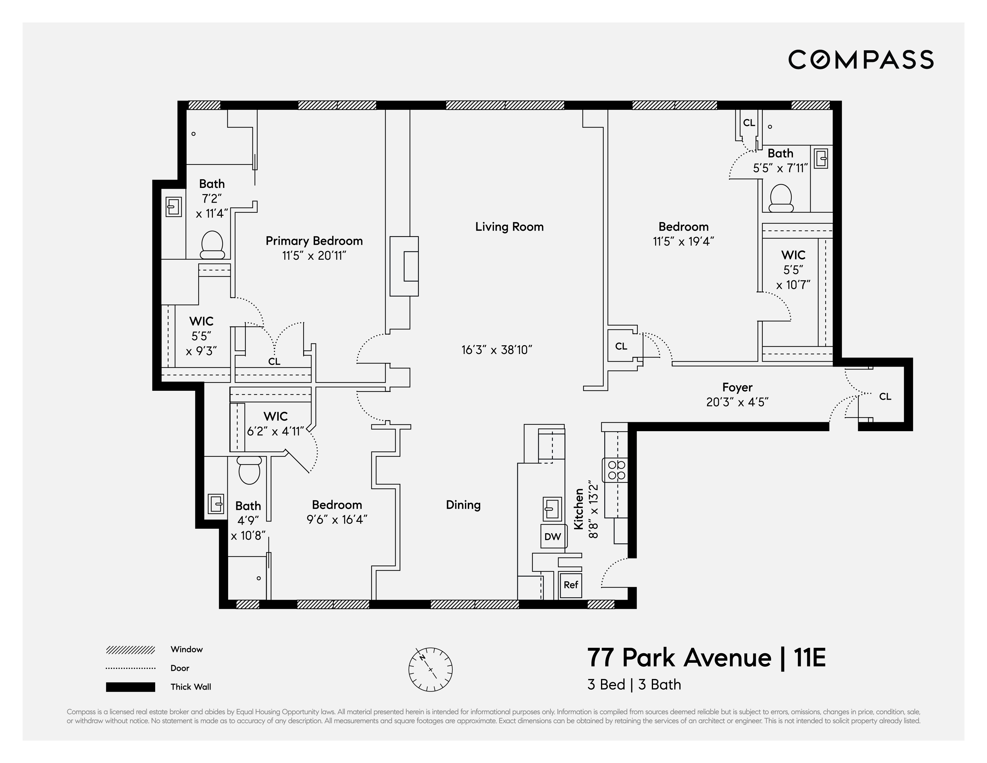 77 Park Avenue, Unit 11E Manhattan, NY 10016 - Photo 10 of 10 a picture of a floor plan