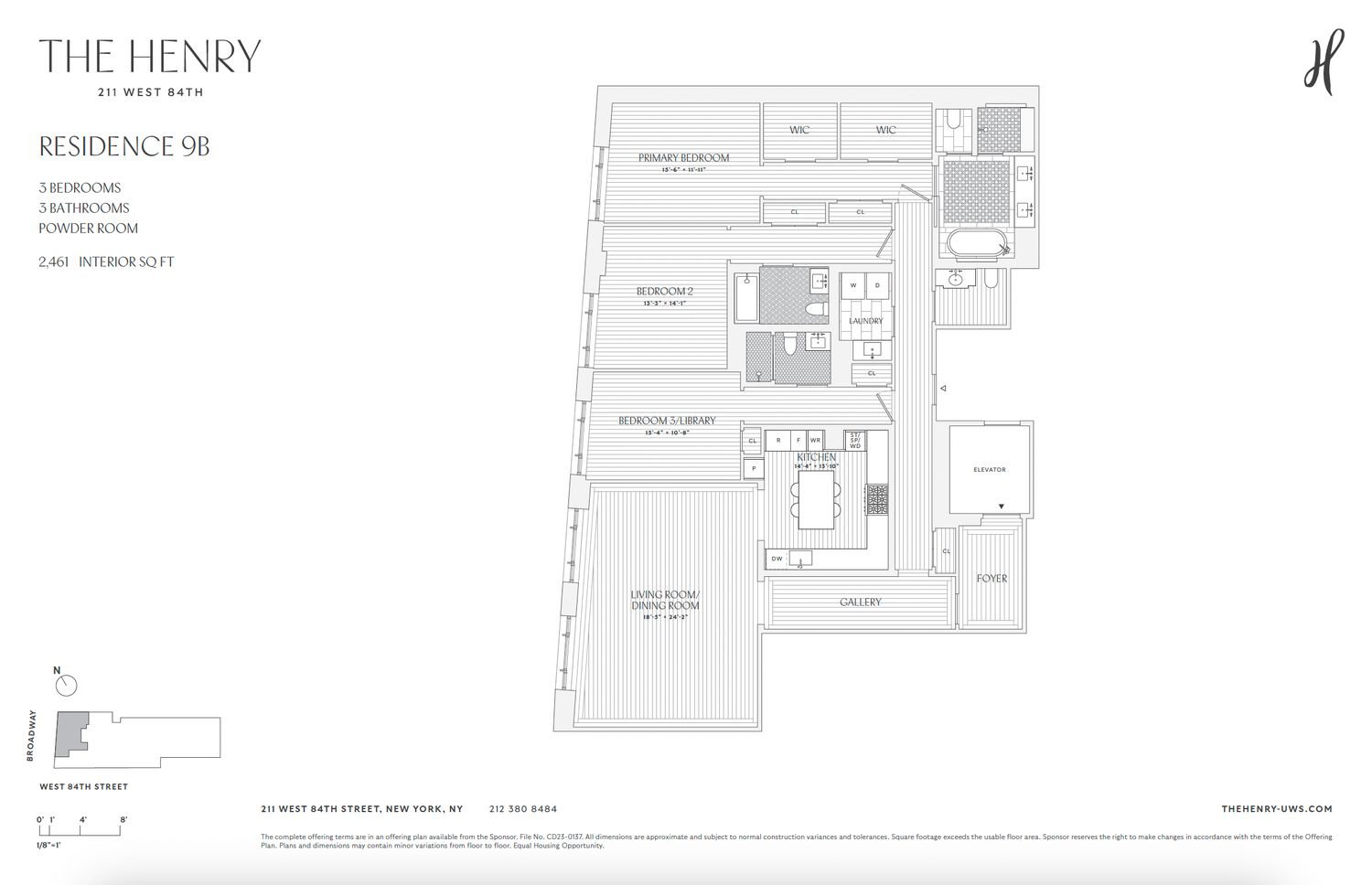 $7,150,000 | 211 West 84th Street, Unit 9B | Upper West Side