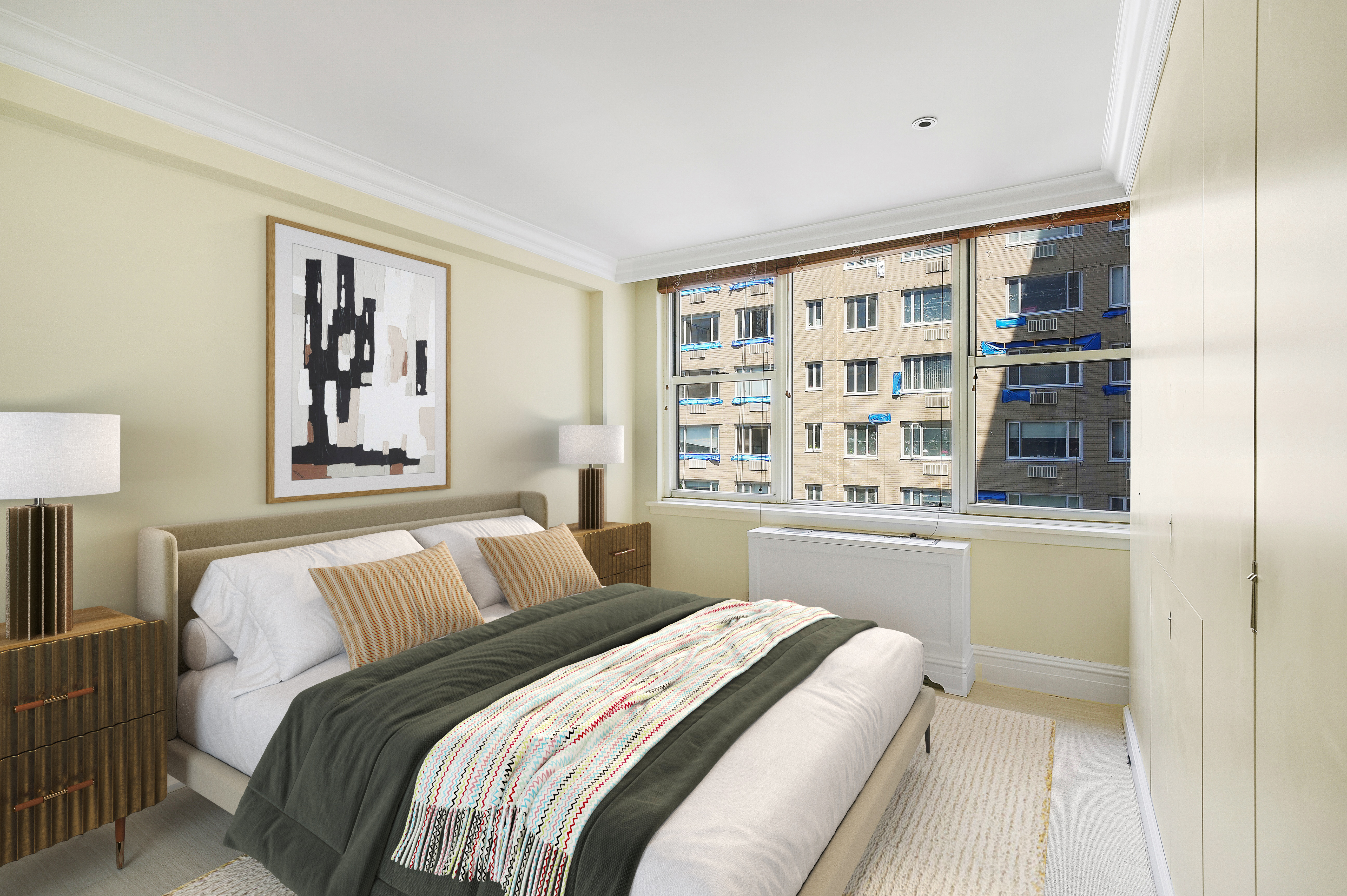 175 East 62nd Street, Unit 8D Manhattan, NY 10065 - Photo 4 of 24 a bedroom with a large bed and a window