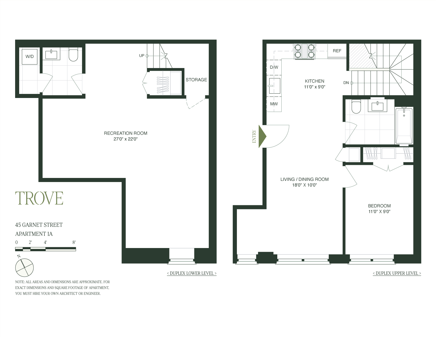 45 Garnet Street, Unit 1A Brooklyn, NY 11231 - Photo 13 of 13 a picture of a floor plan