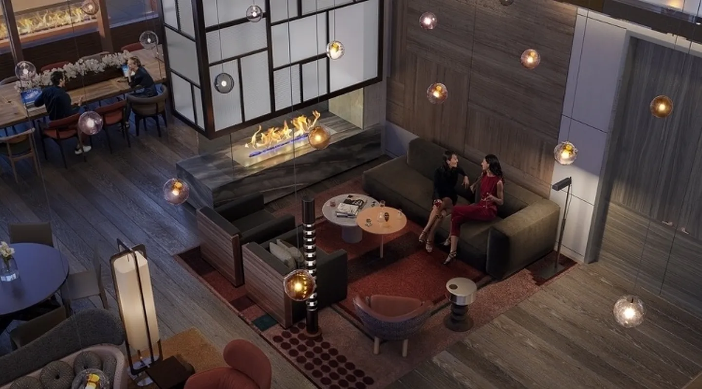 1 City Point, Unit 25L Brooklyn, NY 11201 - Photo 16 of 25 a view of a dining room with furniture and wooden floor