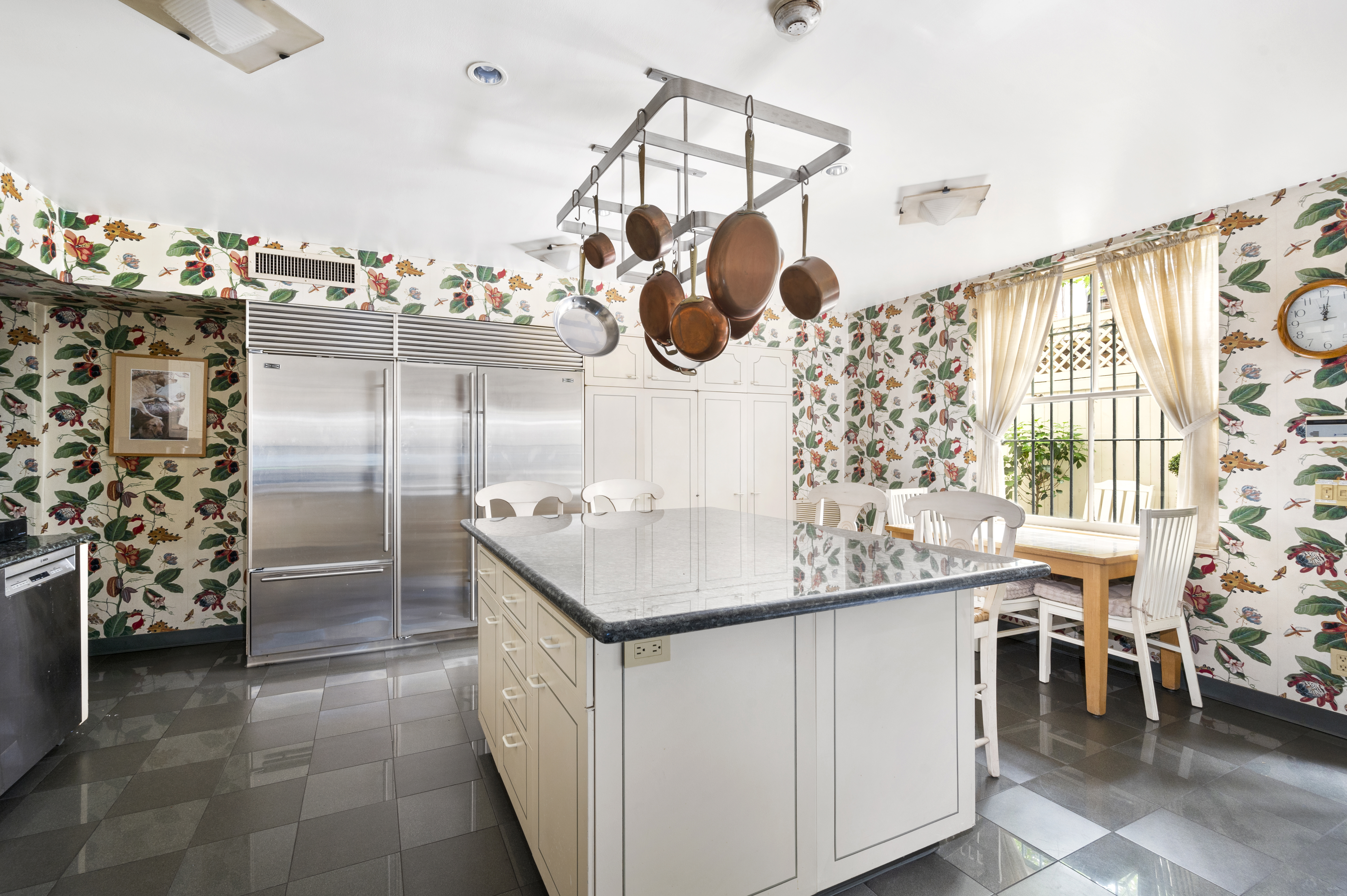 163 East 64th Street Manhattan, NY 10065 - Photo 8 of 34 a bathroom with a granite countertop sink a mirror and shower