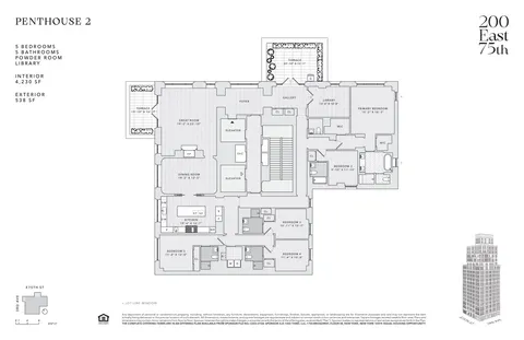 $17,500,000 | 200 East 75th Street, Unit PH2 | Lenox Hill