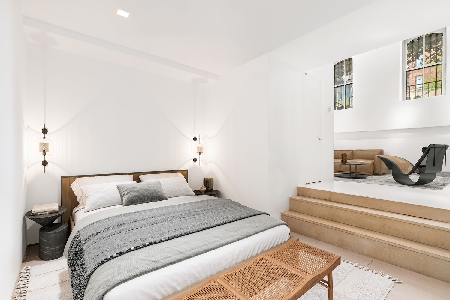 a kitchen with kitchen island stainless steel appliances a sink stove and refrigerator