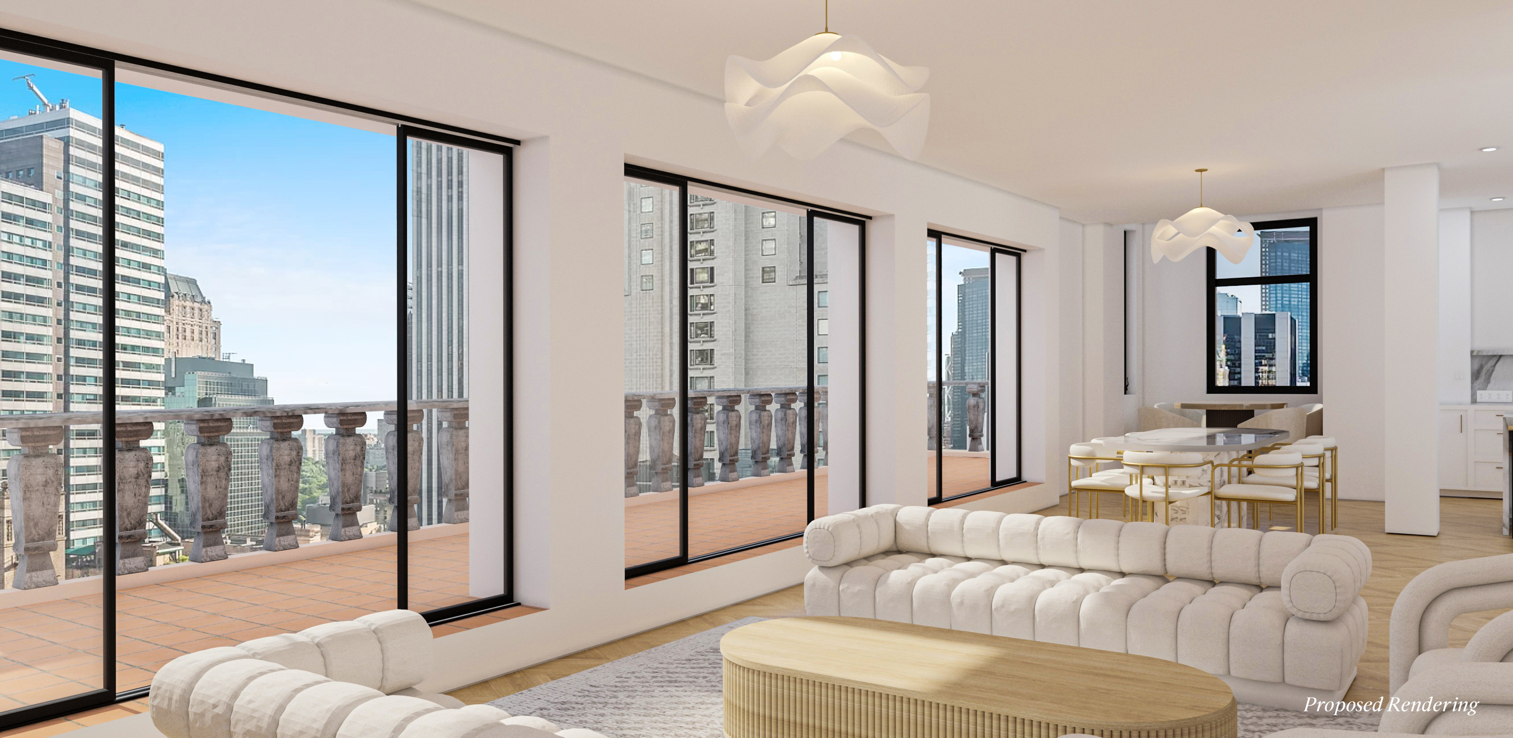 465 Park Avenue, Unit 25EW Manhattan, NY 10022 - Photo 1 of 14 a living room with furniture and a large window