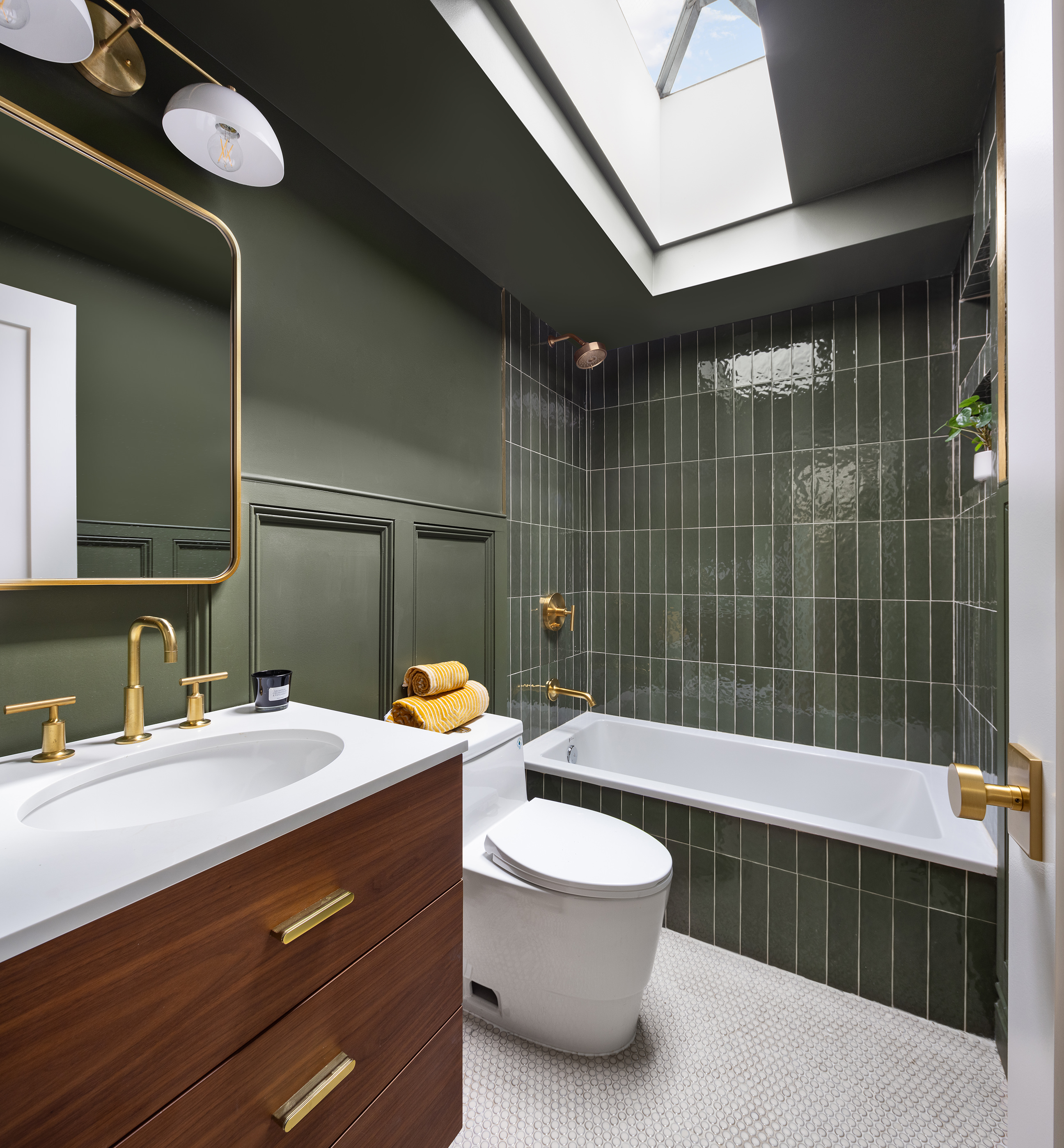 816 Lafayette Avenue, Unit MF Brooklyn, NY 11221 - Photo 18 of 22 a bathroom with a sink a toilet and shower