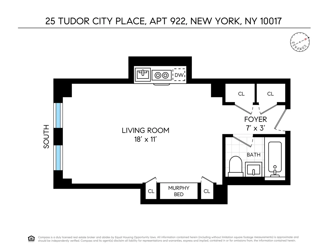 $325,000 | 25 Tudor City Place, Unit 922 | Murray Hill