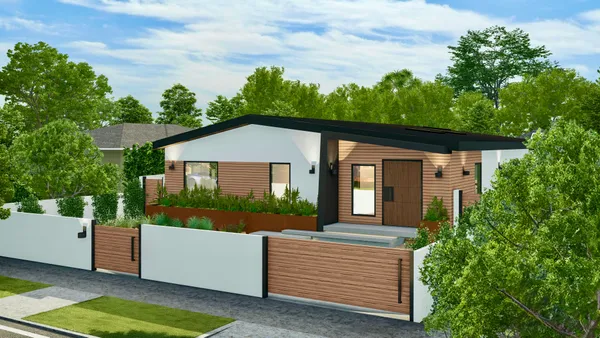 a view of a house with a yard