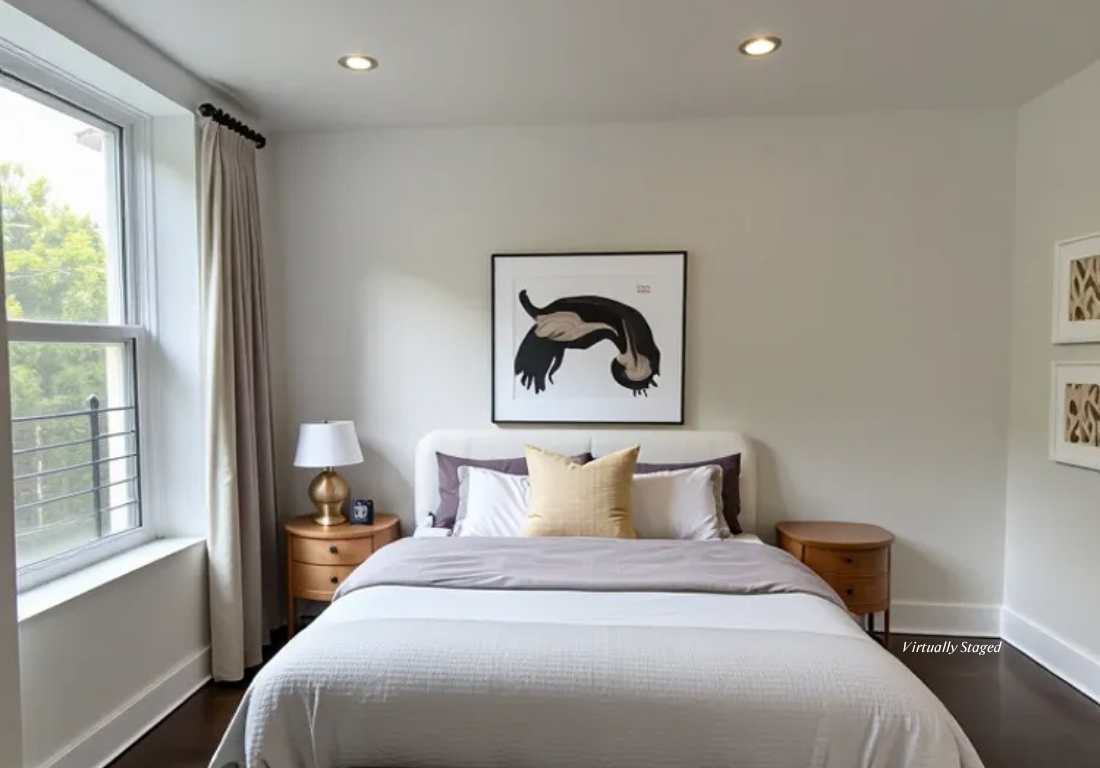 87 Douglass Street, Unit 2 Brooklyn, NY 11231 - Photo 8 of 16 a bedroom with a bed and a painting on the wall