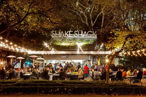 a view of a store with a lot of people