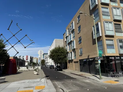 a view of a building with street