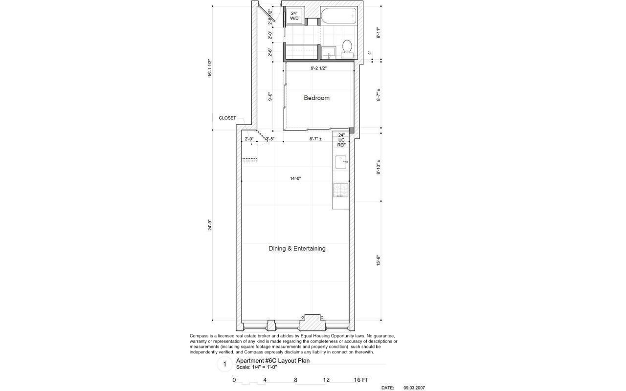 315 7th Avenue, Unit 6C Manhattan, NY 10001 - Photo 10 of 10 a picture of a floor plan