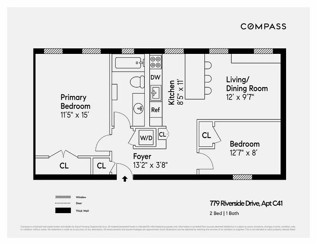 779 Riverside Drive, Unit C41 Manhattan, NY 10032 - Photo 5 of 5 a picture of a refrigerator