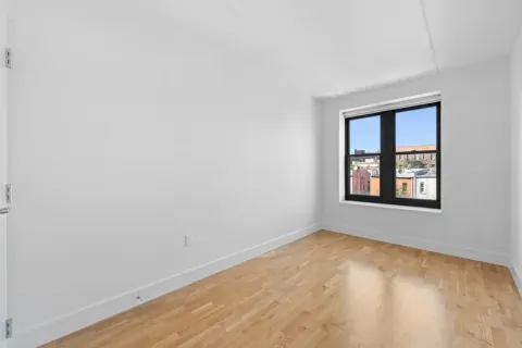 an empty room with a window