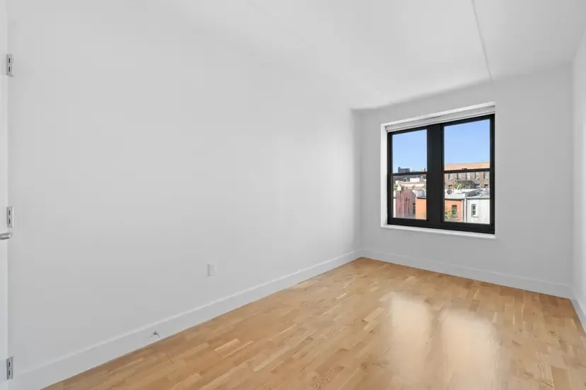 an empty room with a window