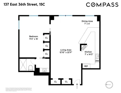 $625,000 | 137 East 36th Street, Unit 15C | Murray Hill