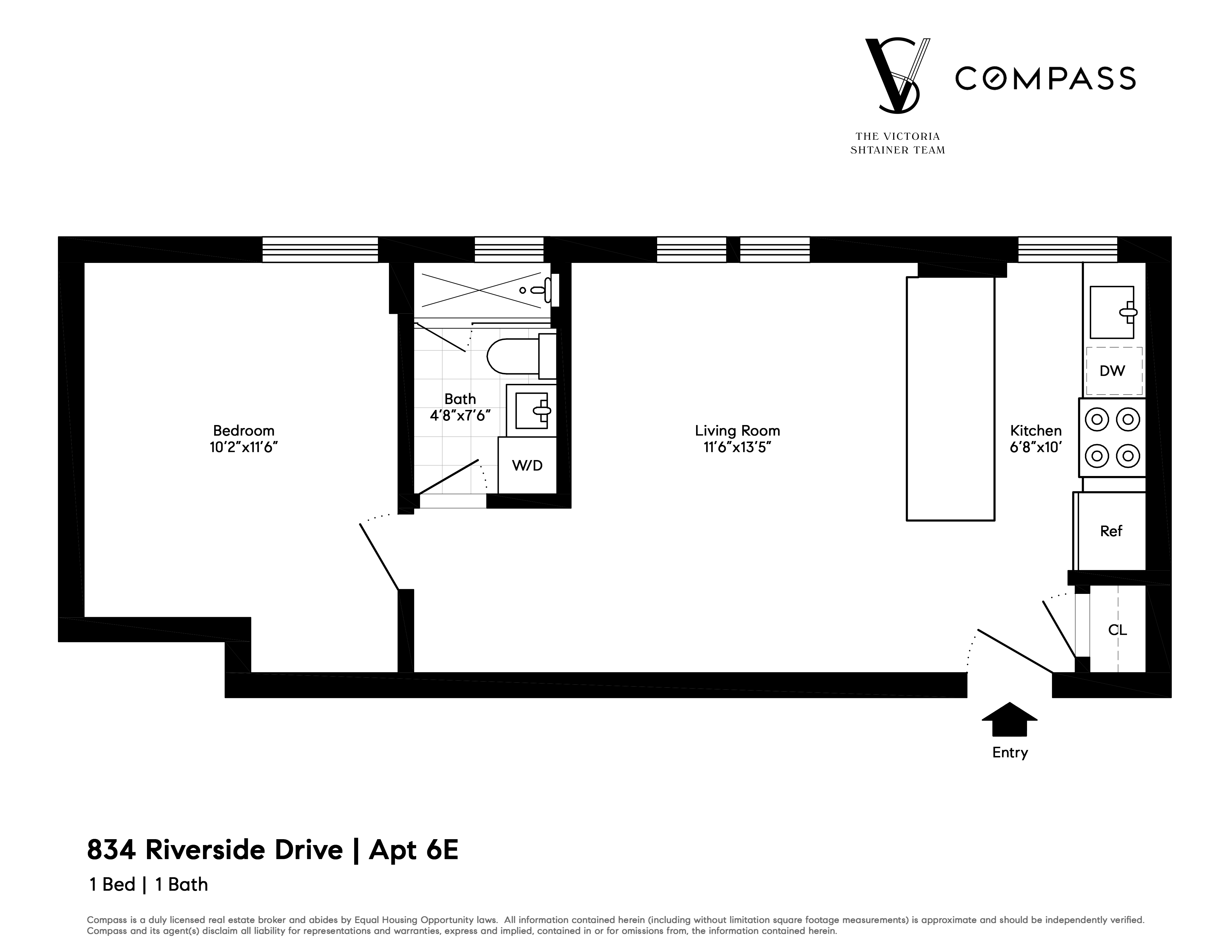 834 Riverside Drive, Unit E6 Manhattan, NY 10032 - Photo 22 of 22 a picture of a black and white wall