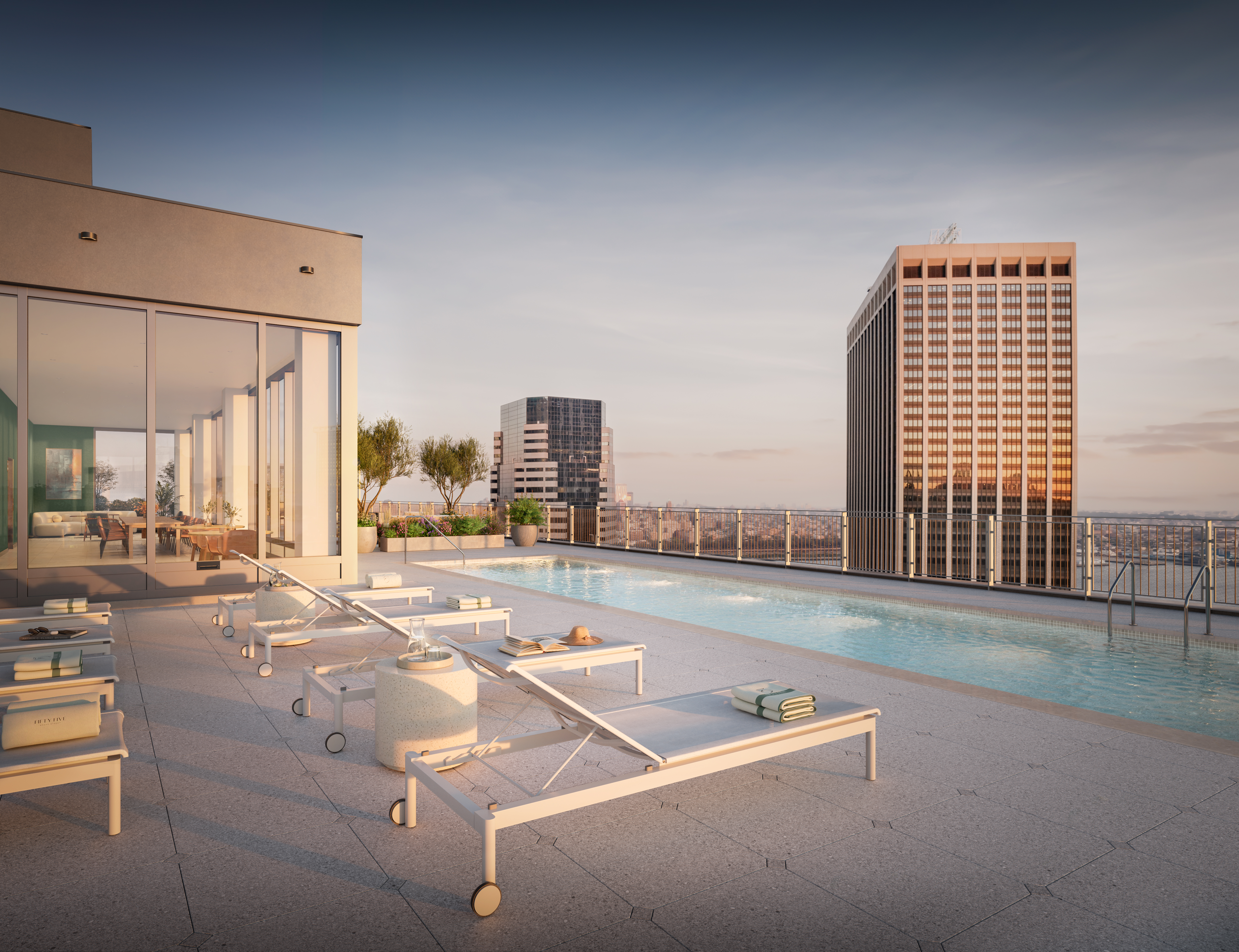 55 Broad Street, Unit 519 Manhattan, NY 10004 - Photo 7 of 10 a swimming pool with outdoor seating and yard