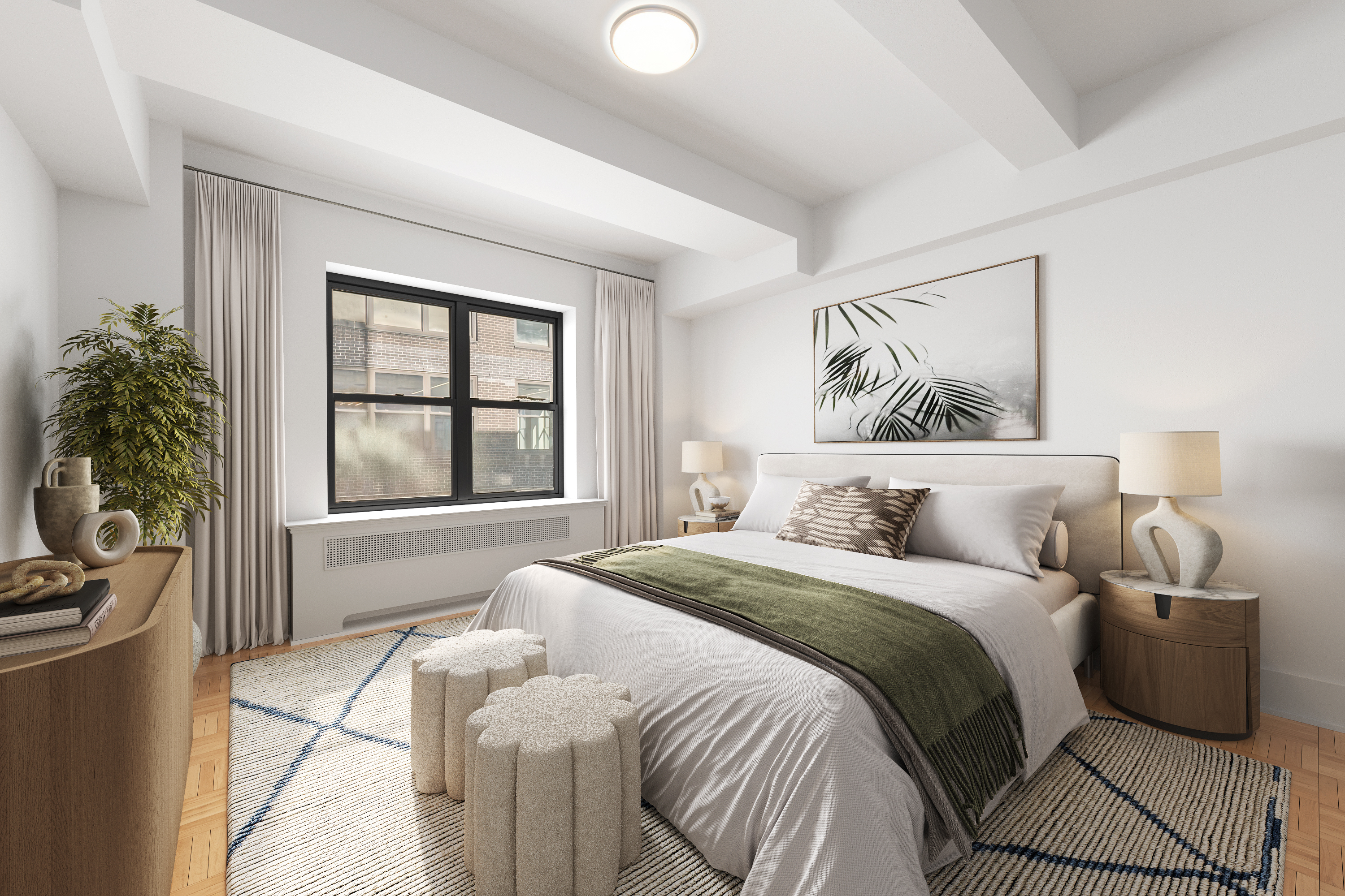 45 West 54th Street, Unit 10A Manhattan, NY 10019 - Photo 7 of 10 a bedroom with a bed and a window