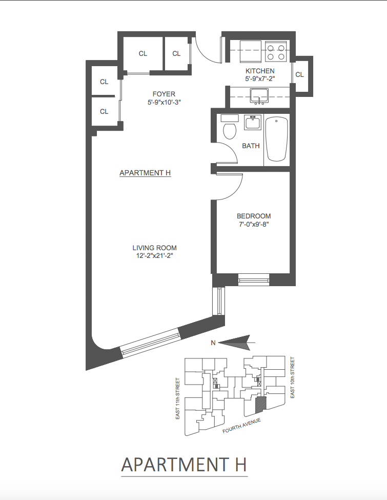 85 4th Avenue, Unit 2H Manhattan, NY 10003 - Photo 7 of 7 a picture of a bench in front of a wall
