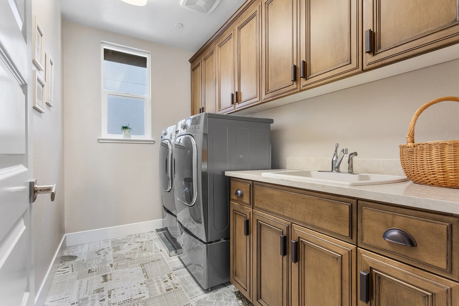 a view of a garage and car parked