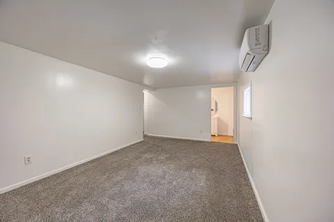 an empty room with an entryway