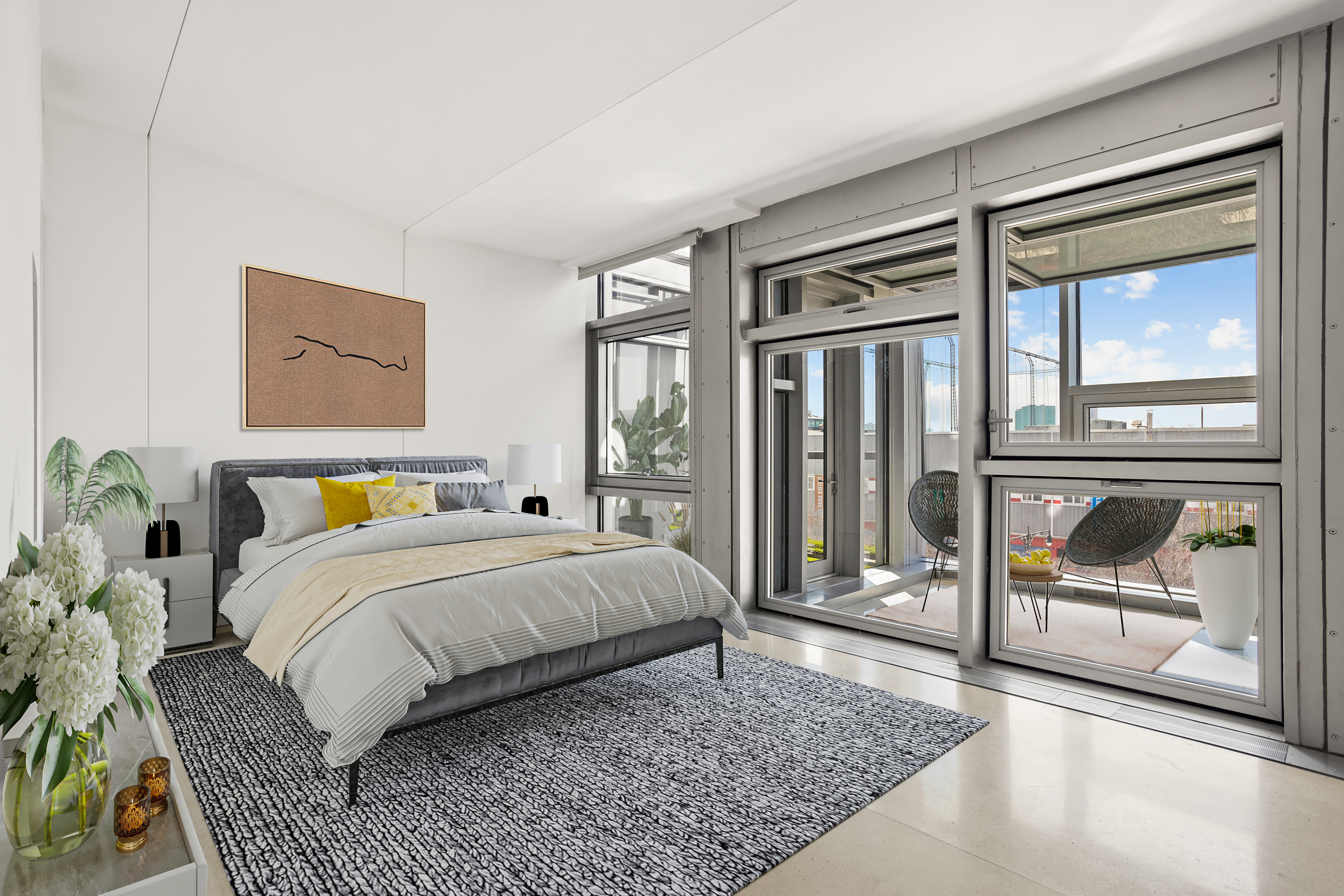 100 11th Avenue, Unit 5A Manhattan, NY 10011 - Photo 4 of 20 a bed sitting in a bedroom next to a window