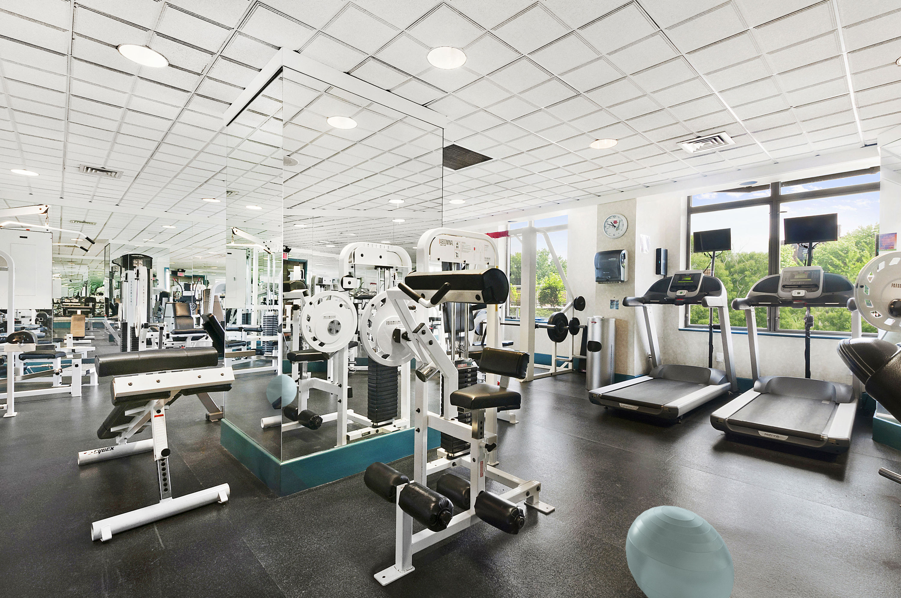 112-01 Queens Boulevard, Unit 17H Queens, NY 11375 - Photo 18 of 26 a view of a room with gym equipment